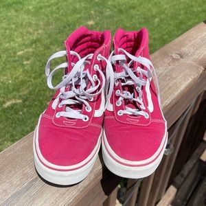 Red high top vans